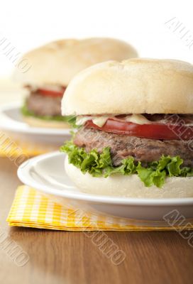 plate of hamburger sandwiches plate of hamburger sandwiches