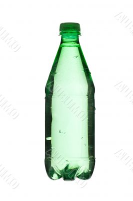 green bottle with water