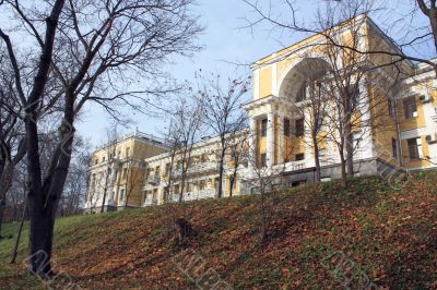 Landscape with monumental architecture