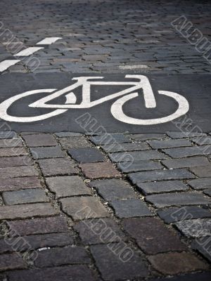 bicycle path-cobblestone