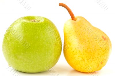 Green apple and pear