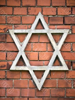 Star of David-Wall-red Star of David-Wall-red