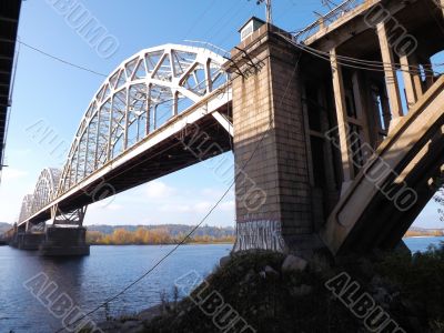 Railway bridge over the Dnieper River