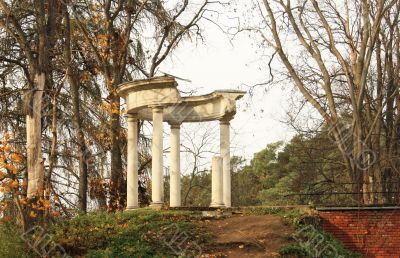 Antique arbor in the evening light