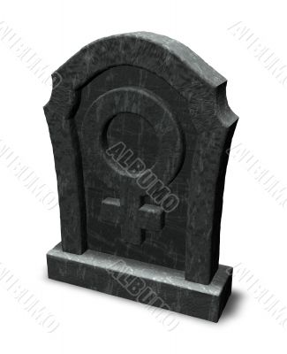 female symbol on gravestone