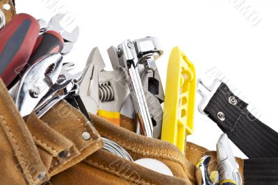 tools on construction belt