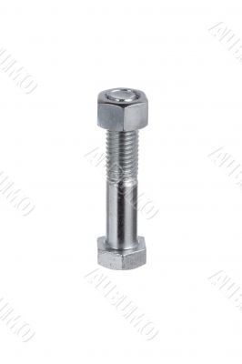 bolt with nut on top