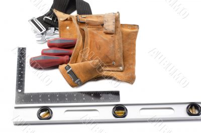 tool belt with libela and set square