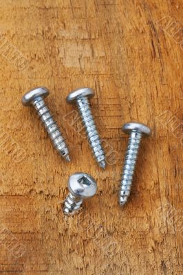 screws on wood