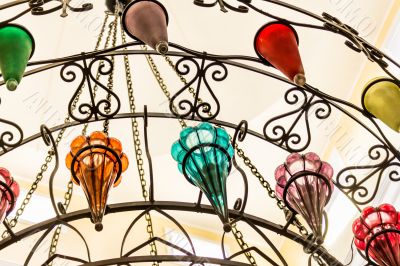 Beautiful multi-colored chandelier