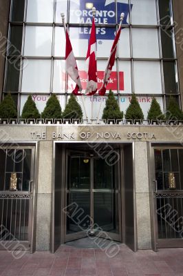 facade of the bank of nova scotia in toronto canada