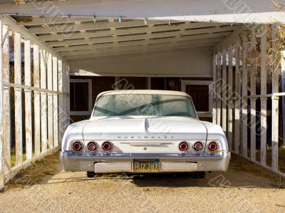 1964 chevrolet impala in parking garage
