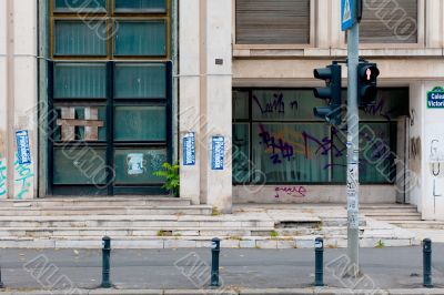 image of a painted building in bucharest romania