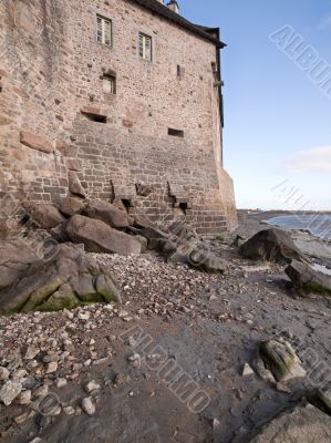 Castle Wall with Rocks and Mud