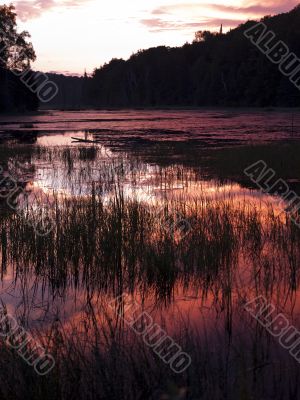 lake at dusk