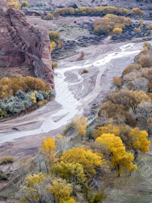 cliffs and river