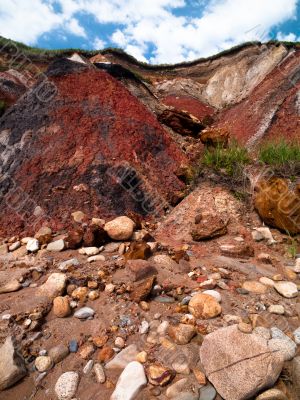 colourful mud