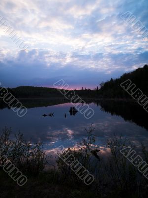 scenic image of mountains and lake