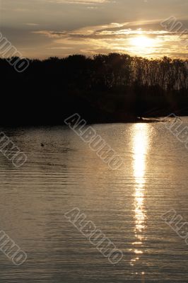 scenic shot of river during sunset