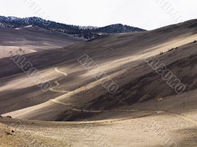 mountain range and slopes