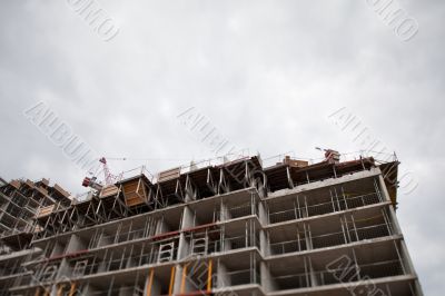 low angle view of a building under construction