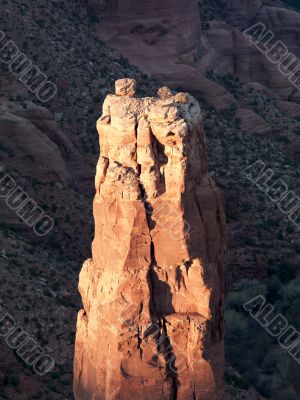 the top of spider rock the top of spider rock