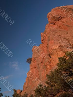 cliff against clear sky