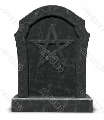 pentacle on gravestone