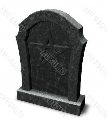 pentacle on gravestone