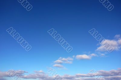 Sky with clouds as a background.