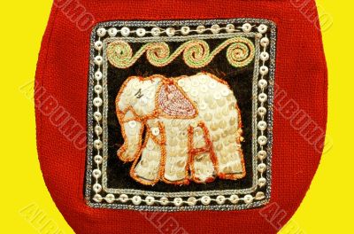 Applique depicting an elephant