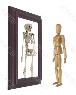 Model Looking into Mirror and Seeing Skeleton