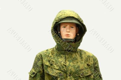 Infantryman in camouflage uniforms