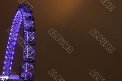 night view of London Eye