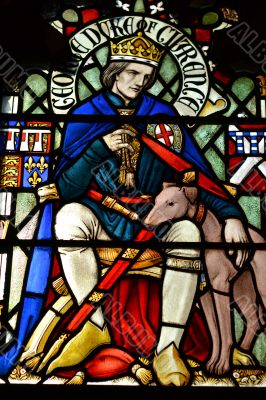 Stained glass inside cardiff castle