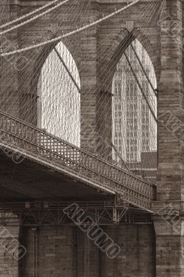 vintage photo of the brooklyn bridge