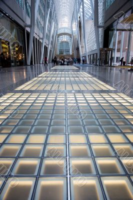 view of glass floor and and steel structure