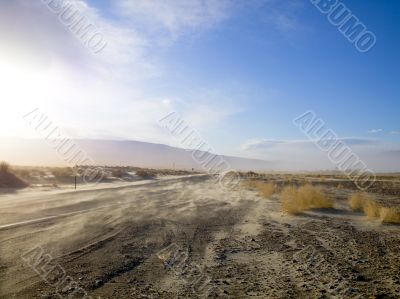 dusty desert road