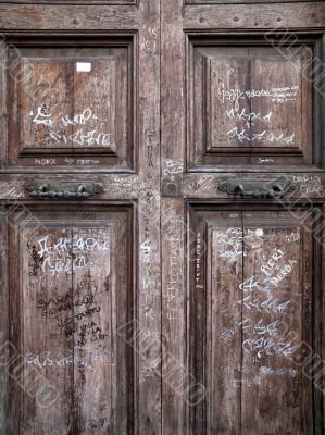 old wooden door old wooden door