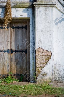 old wooden door