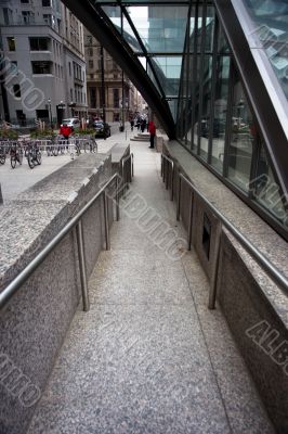 steps and staircase with railing in toronto canada