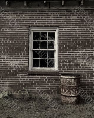 Trash Can and Window Trash Can and Window
