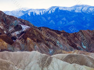 Vividly Coloured Death Valley Landscape