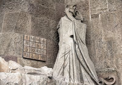 view of statues on building in spain