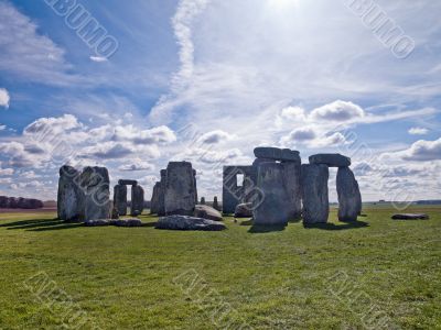 stone hedge under the clear sky 