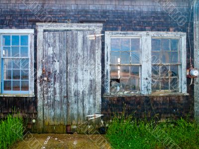 old wooden door