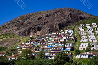 Wide Shot of Coonoor Hillside Houses