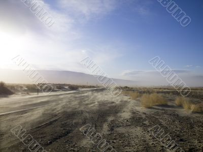 dusty desert road