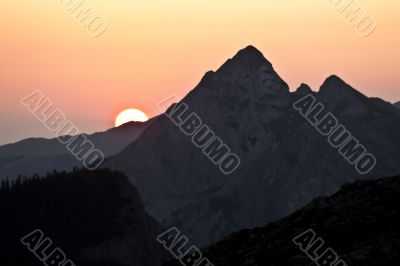 mountain morning for rising sun