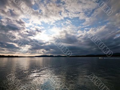 cloudy sky over water